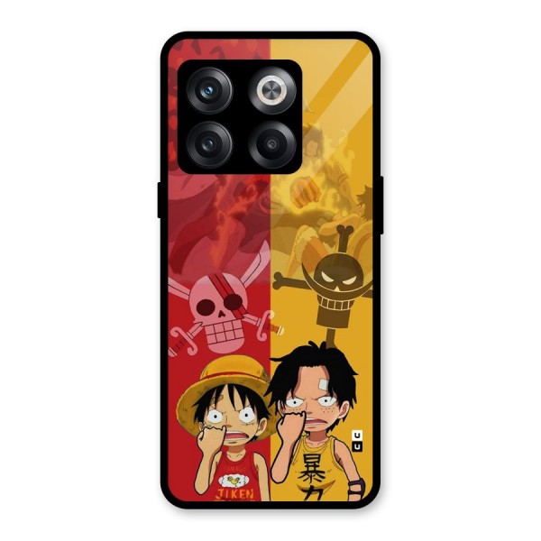Luffy And Ace Glass Back Case for OnePlus 10T