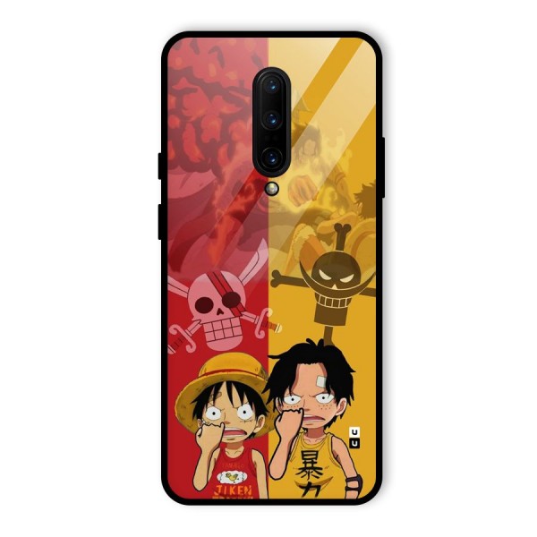 Luffy And Ace Glass Back Case for OnePlus 7 Pro