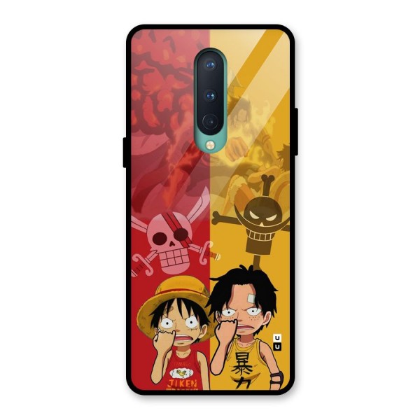 Luffy And Ace Glass Back Case for OnePlus 8