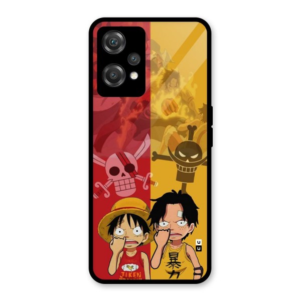 Luffy And Ace Glass Back Case for OnePlus Nord CE 2 Lite 5G