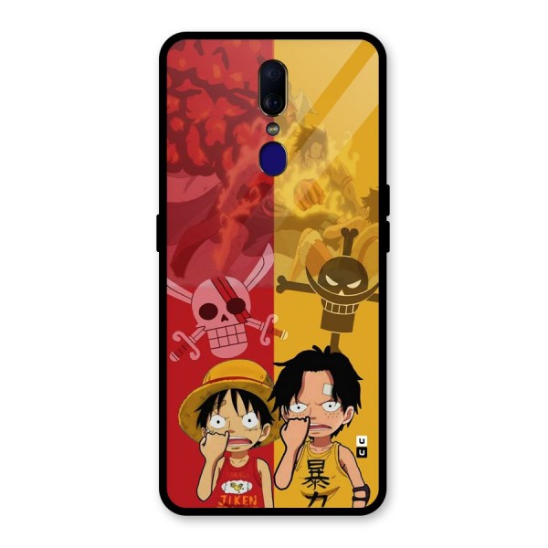Luffy And Ace Glass Back Case for Oppo F11