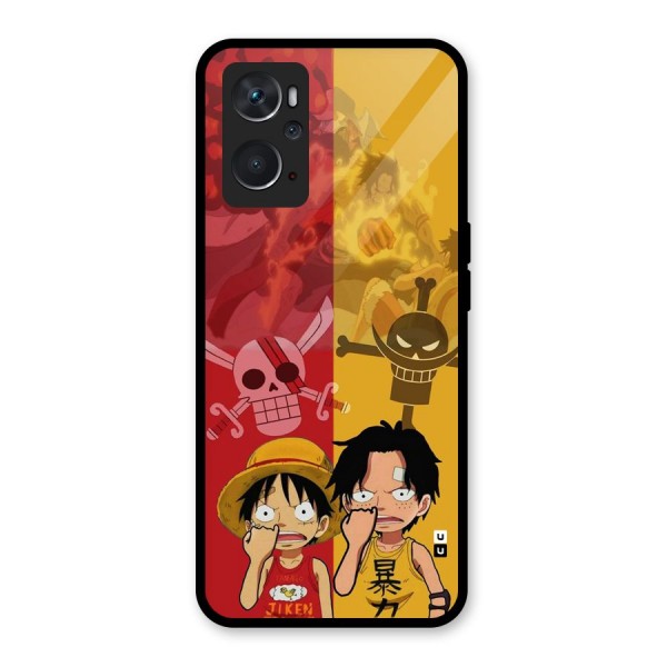 Luffy And Ace Glass Back Case for Oppo K10 4G