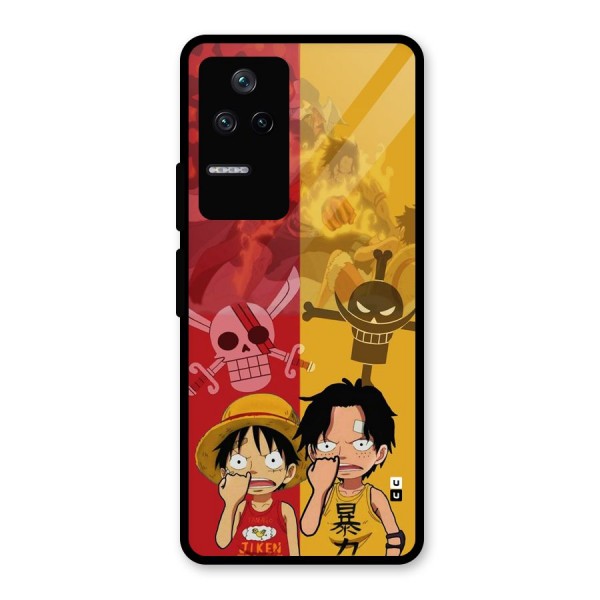 Luffy And Ace Glass Back Case for Poco F4 5G
