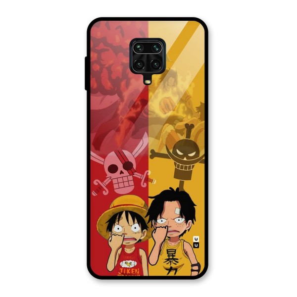 Luffy And Ace Glass Back Case for Poco M2 Pro