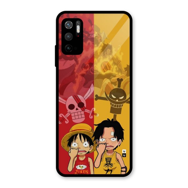 Luffy And Ace Glass Back Case for Poco M3 Pro 5G