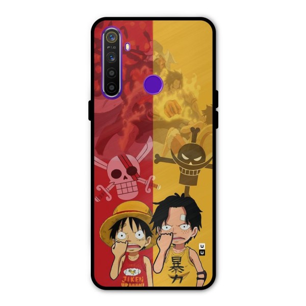 Luffy And Ace Glass Back Case for Realme 5s