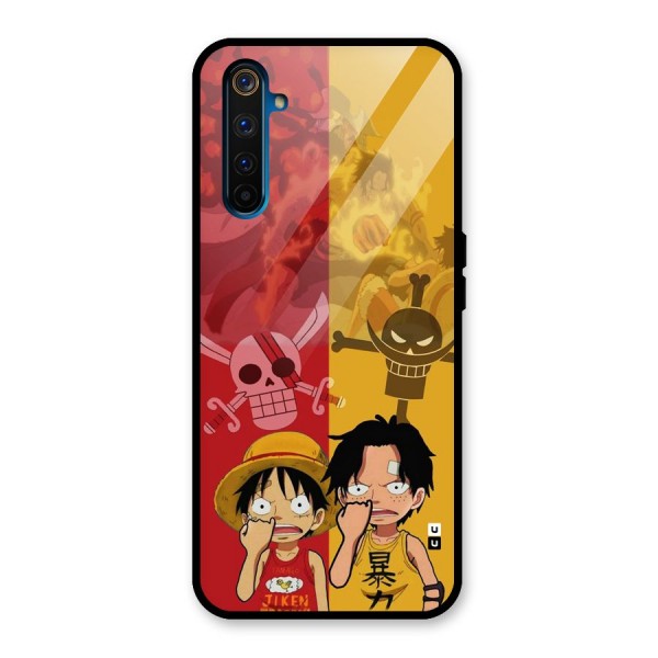 Luffy And Ace Glass Back Case for Realme 6 Pro