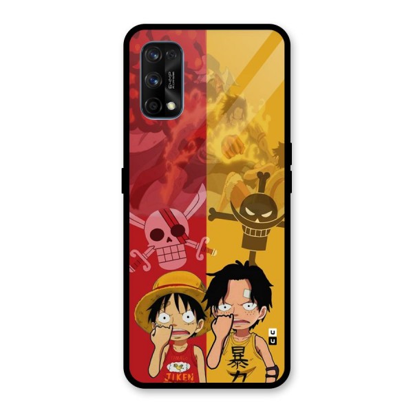 Luffy And Ace Glass Back Case for Realme 7 Pro