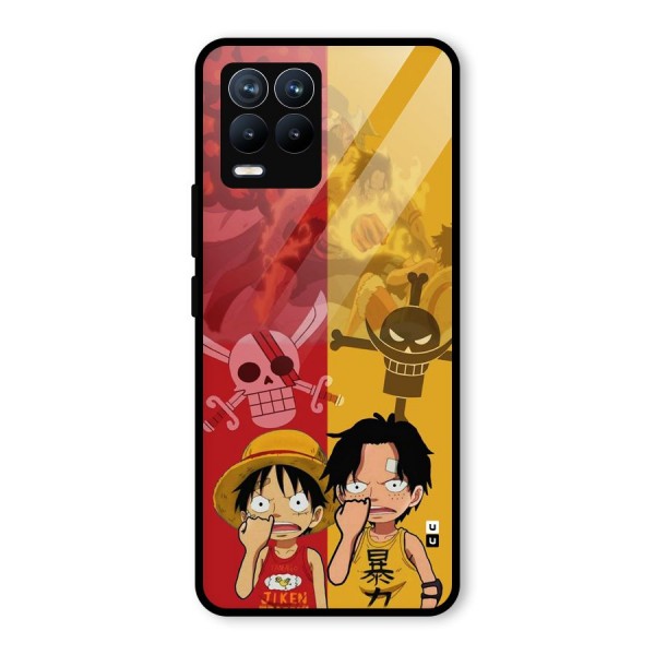 Luffy And Ace Glass Back Case for Realme 8
