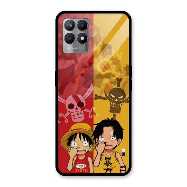 Luffy And Ace Glass Back Case for Realme 8i