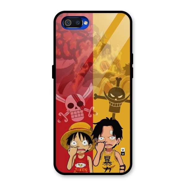 Luffy And Ace Glass Back Case for Realme C2