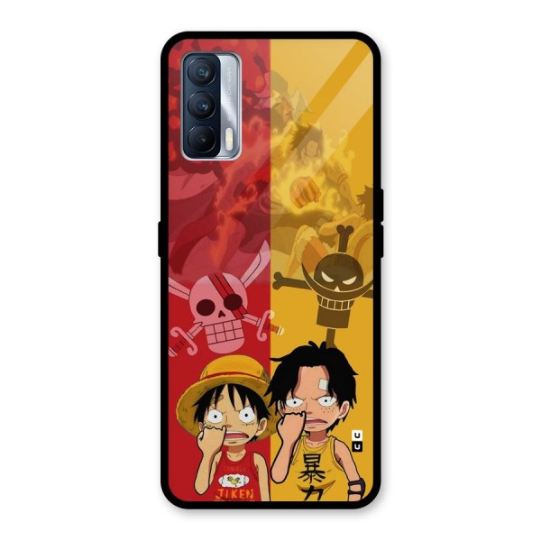 Luffy And Ace Glass Back Case for Realme X7