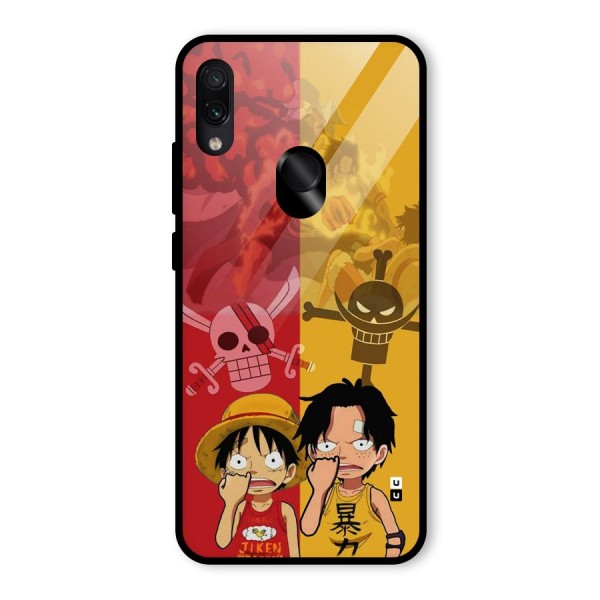 Luffy And Ace Glass Back Case for Redmi Note 7