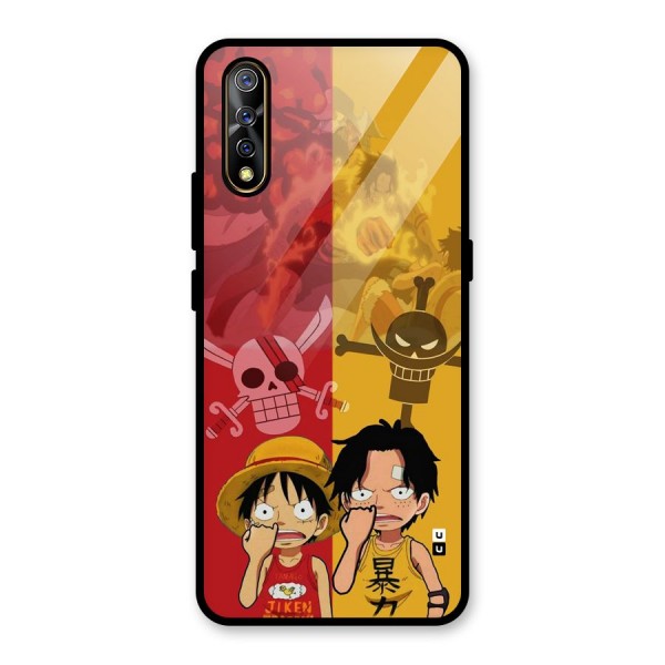 Luffy And Ace Glass Back Case for Vivo S1