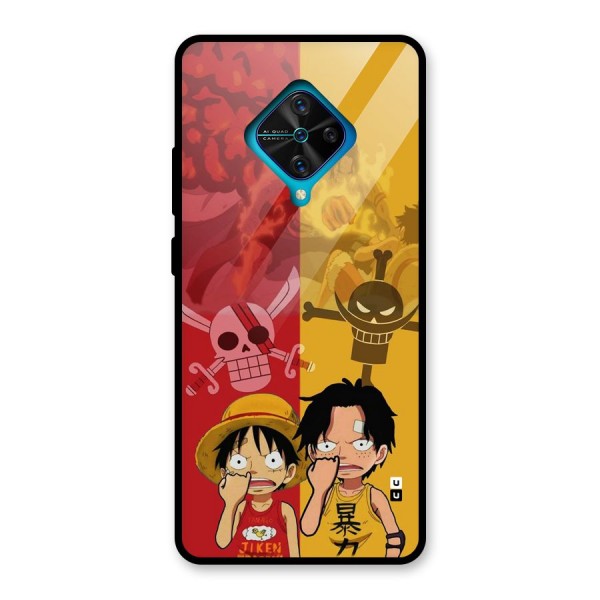 Luffy And Ace Glass Back Case for Vivo S1 Pro