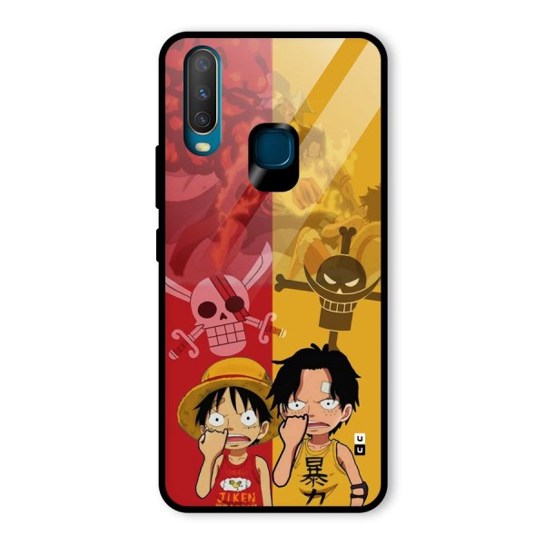 Luffy And Ace Glass Back Case for Vivo Y12