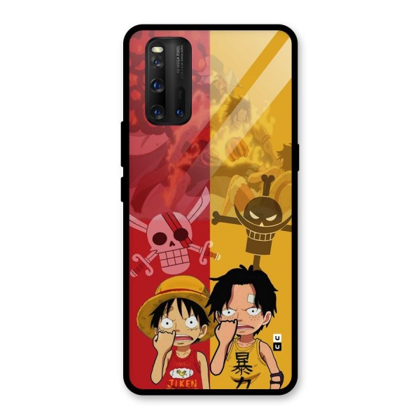 Luffy And Ace Glass Back Case for Vivo iQOO 3