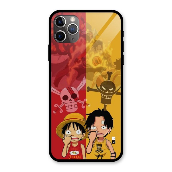 Luffy And Ace Glass Back Case for iPhone 11 Pro Max