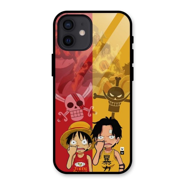 Luffy And Ace Glass Back Case for iPhone 12
