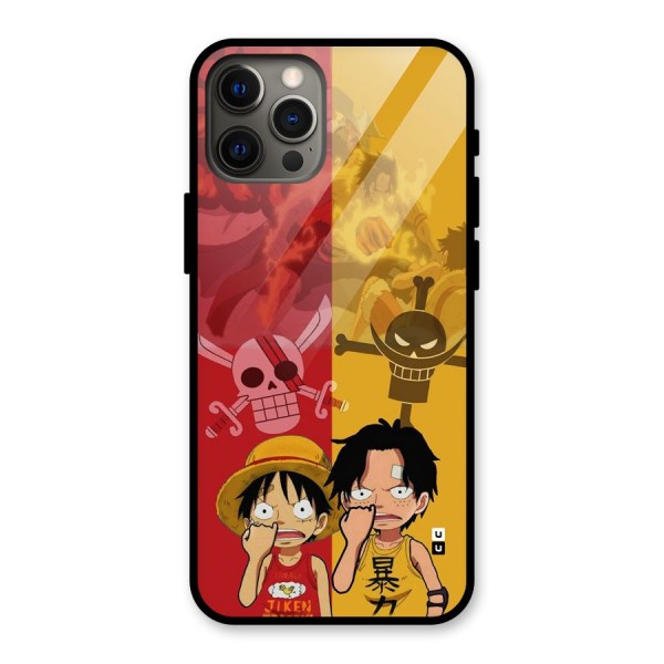 Luffy And Ace Glass Back Case for iPhone 12 Pro Max