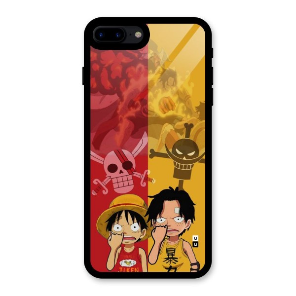 Luffy And Ace Glass Back Case for iPhone 7 Plus