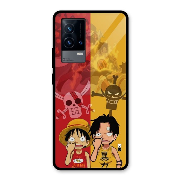 Luffy And Ace Glass Back Case for iQOO 9 5G