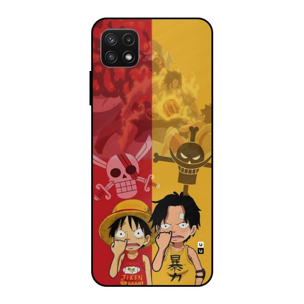 Luffy And Ace Metal Back Case for Galaxy A22 5G