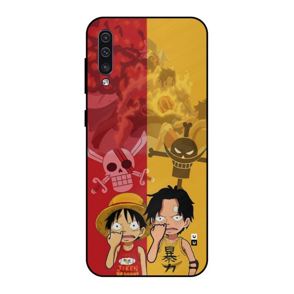 Luffy And Ace Metal Back Case for Galaxy A30s