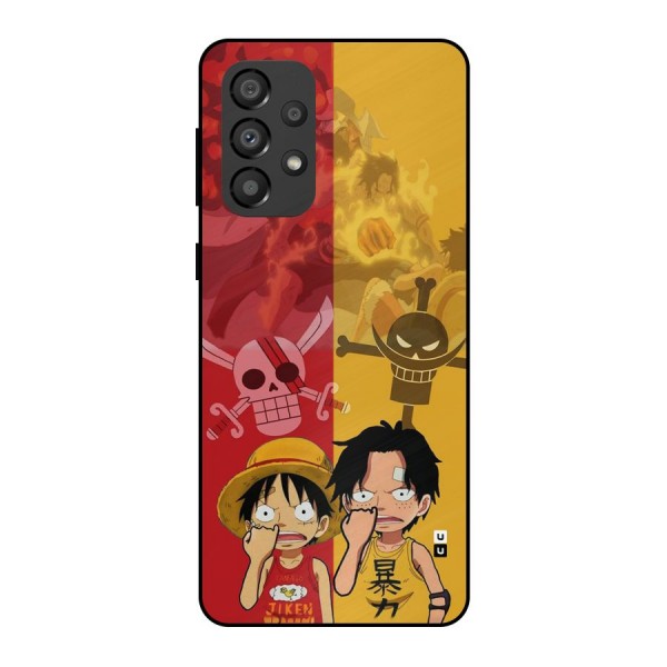 Luffy And Ace Metal Back Case for Galaxy A33 5G
