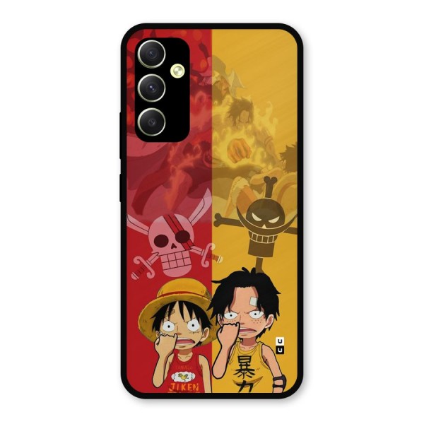 Luffy And Ace Metal Back Case for Galaxy A34