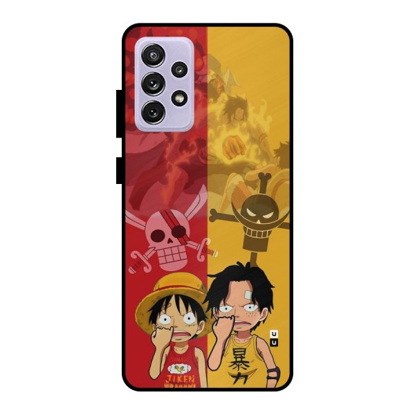 Luffy And Ace Metal Back Case for Galaxy A72
