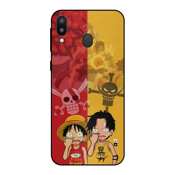Luffy And Ace Metal Back Case for Galaxy M20