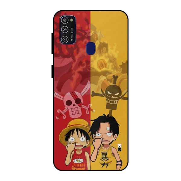 Luffy And Ace Metal Back Case for Galaxy M21