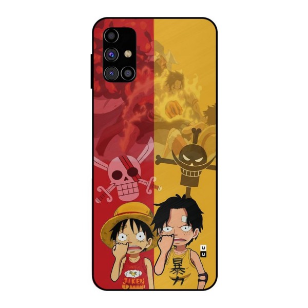 Luffy And Ace Metal Back Case for Galaxy M31s