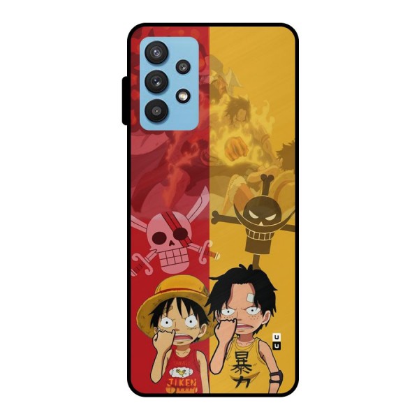 Luffy And Ace Metal Back Case for Galaxy M32 5G