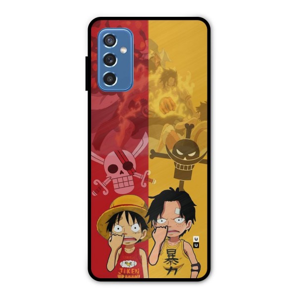 Luffy And Ace Metal Back Case for Galaxy M52 5G