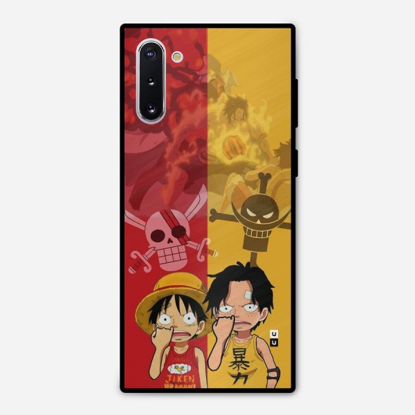 Luffy And Ace Metal Back Case for Galaxy Note 10