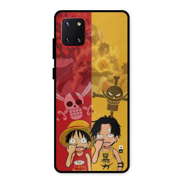 Luffy And Ace Metal Back Case for Galaxy Note 10 Lite