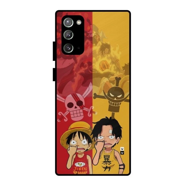 Luffy And Ace Metal Back Case for Galaxy Note 20