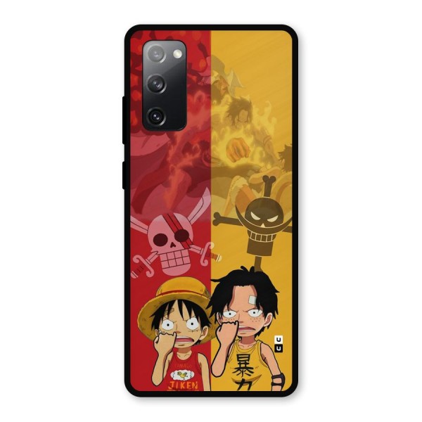 Luffy And Ace Metal Back Case for Galaxy S20 FE 5G