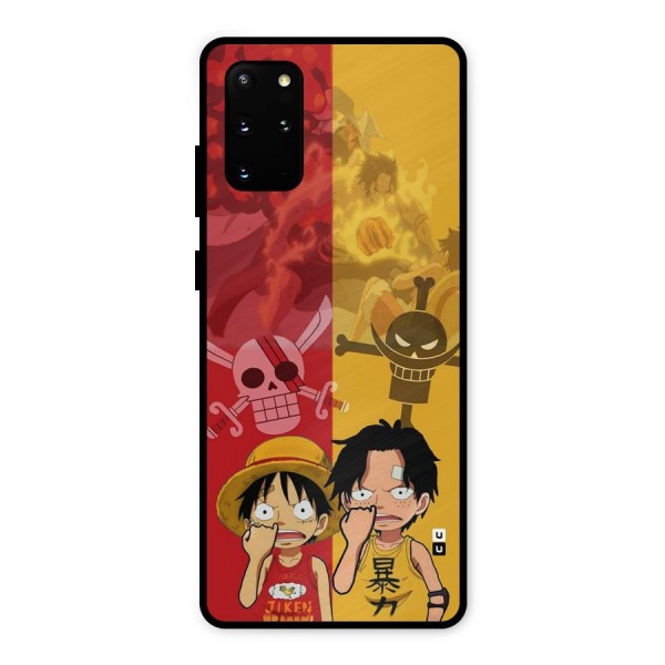 Luffy And Ace Metal Back Case for Galaxy S20 Plus