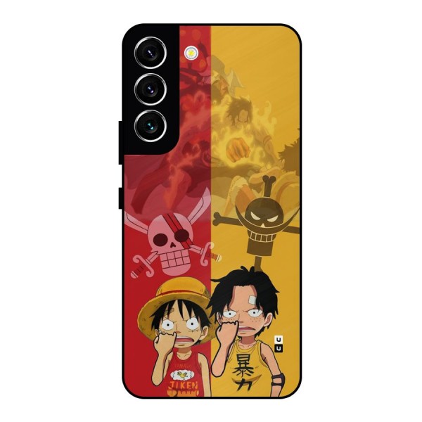Luffy And Ace Metal Back Case for Galaxy S22 5G