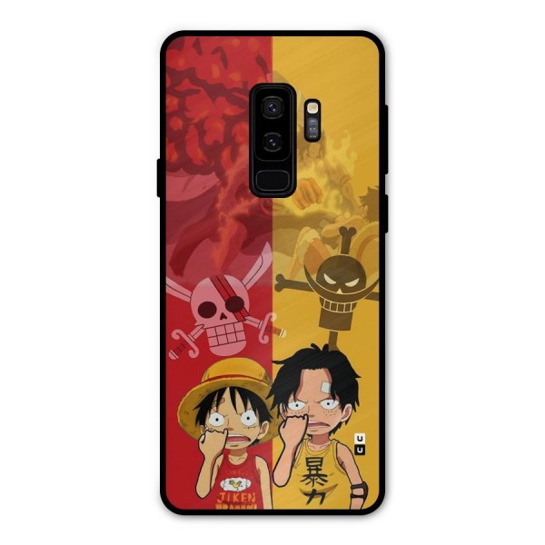 Luffy And Ace Metal Back Case for Galaxy S9 Plus
