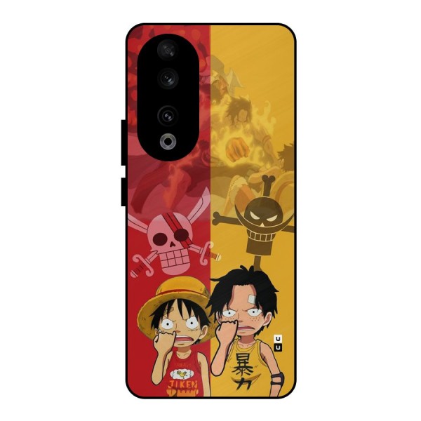 Luffy And Ace Metal Back Case for Honor 90
