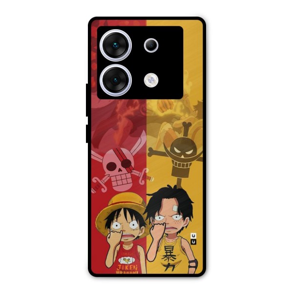 Luffy And Ace Metal Back Case for Infinix Zero 30 5G