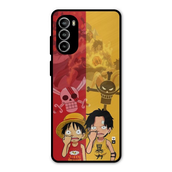 Luffy And Ace Metal Back Case for Moto G52