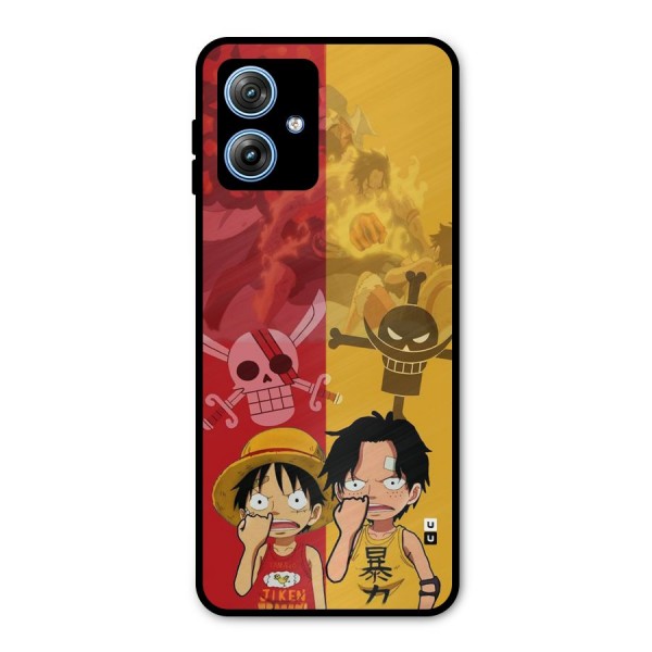 Luffy And Ace Metal Back Case for Moto G54