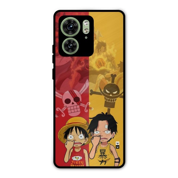 Luffy And Ace Metal Back Case for Motorola Edge 40 5G