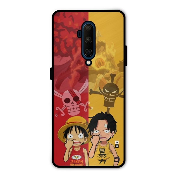 Luffy And Ace Metal Back Case for OnePlus 7T Pro
