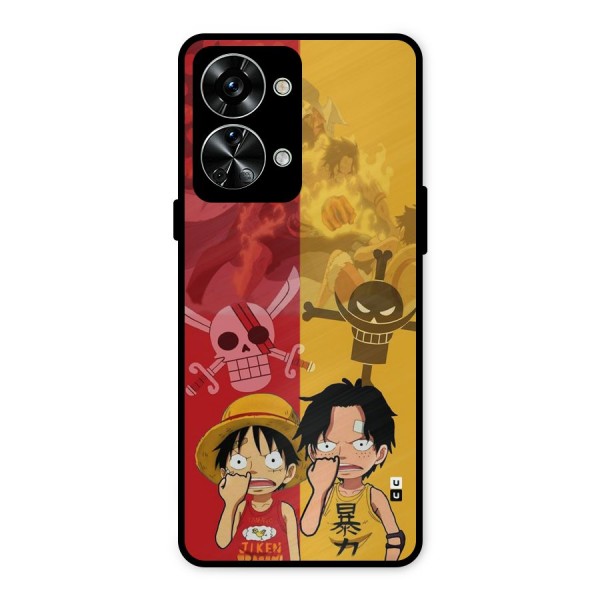 Luffy And Ace Metal Back Case for OnePlus Nord 2T